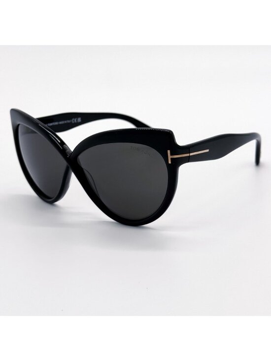 NEW TOM FORD BEATRICE SUNGLASSES TF1196 01A OVERSIZED BLACK WOMEN EYEWEAR FT1196 main image 8
